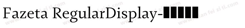 Fazeta RegularDisplay字体转换
